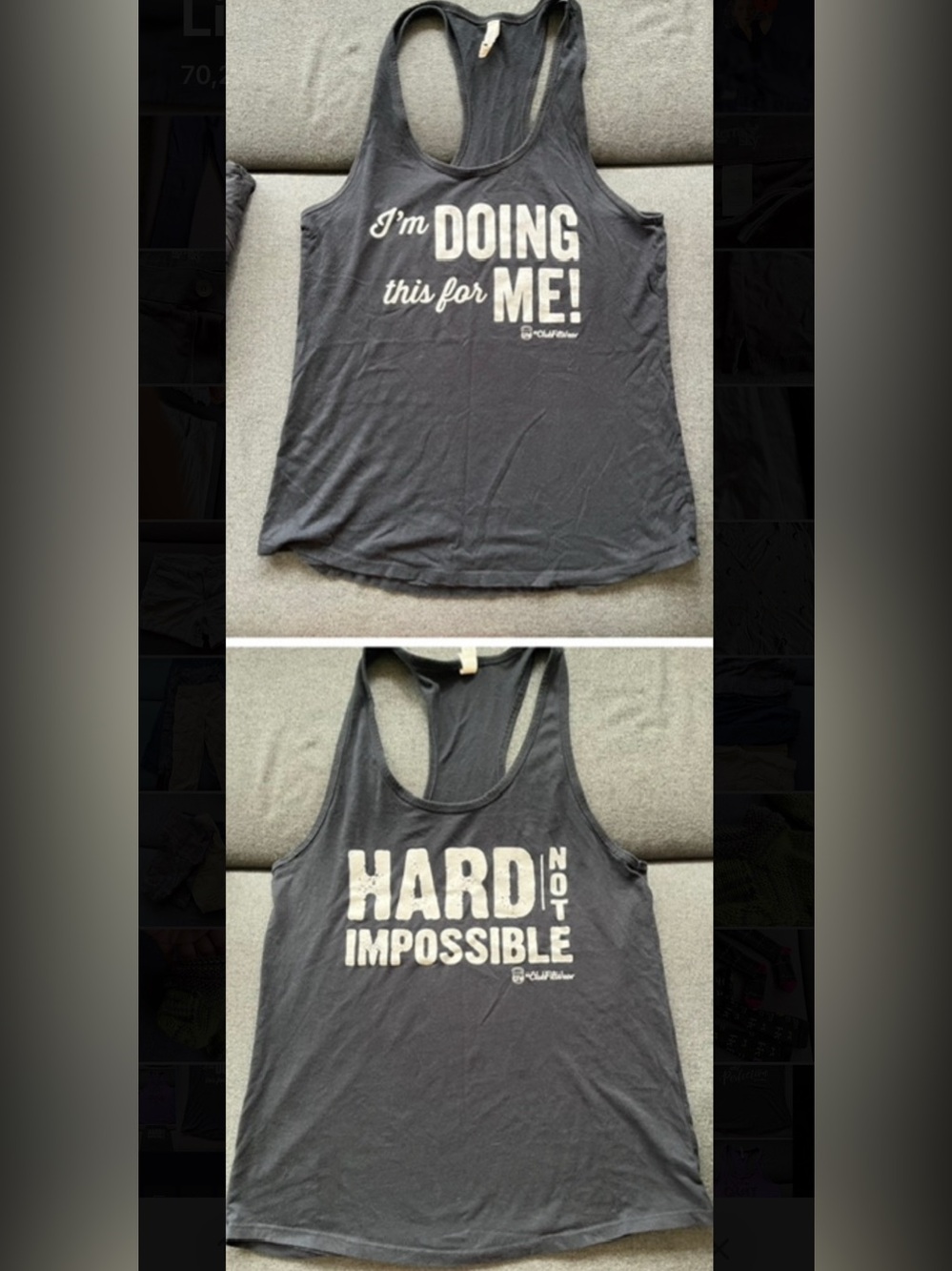 2 ClubFitWear Women’s Funny Gym Racerback Tank Tops XL Fits L